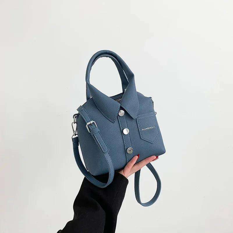 PU Square Compact Shoulder and Crossbody Bags Zipper Unique Design High Quality Hand Bags for Women  Designer Style Bolso