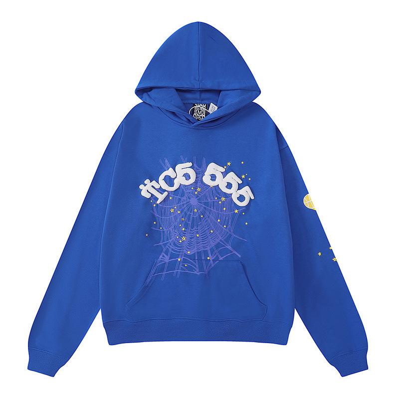 Sp5der European and American hip hop singers with the same printed letters 555555 men and women couples sweater hoodie trend