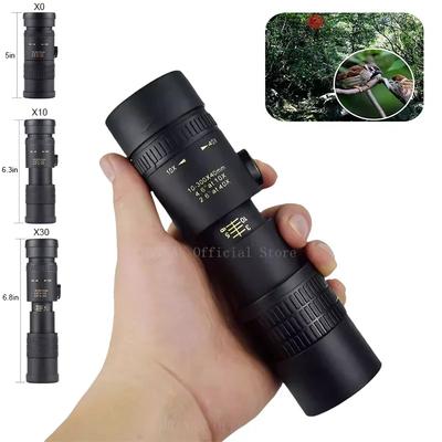 Metal 10-300X Professional Monocular Telescope with Powerful Zoom Function Binoculars for Remote High-definition Hunting