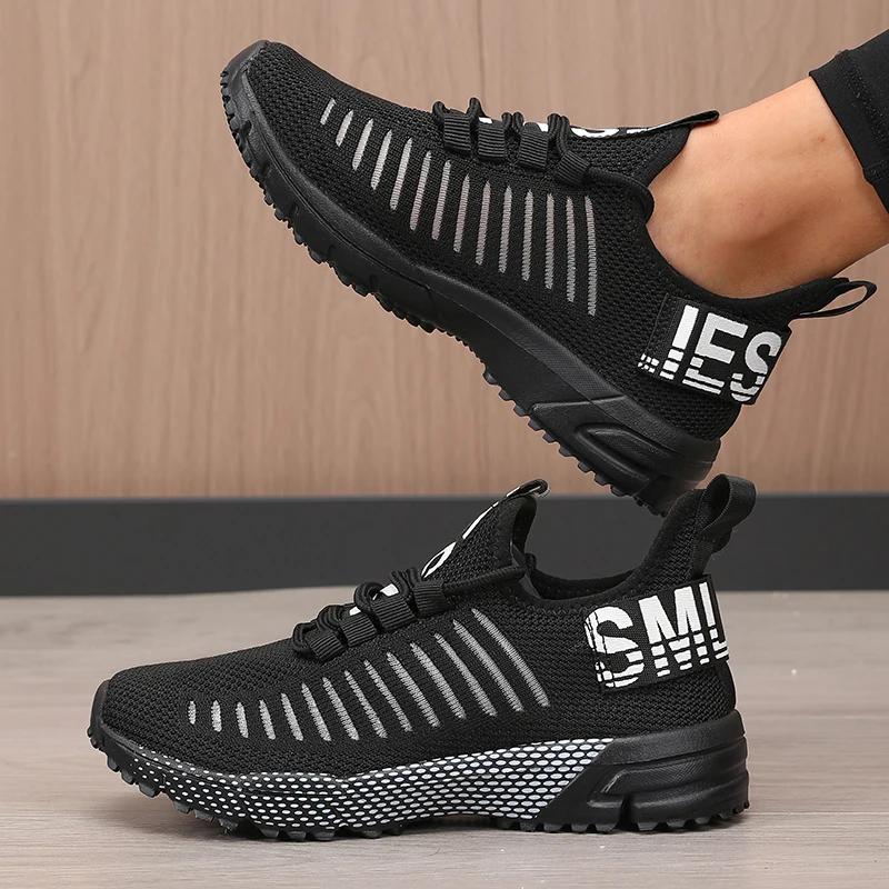 New Women'S Sneakers Shock Absorbing Mesh Breathable Lace Hiking Shoes Comfortable Lightweight Flat Bottom Women'S Casual Shoes