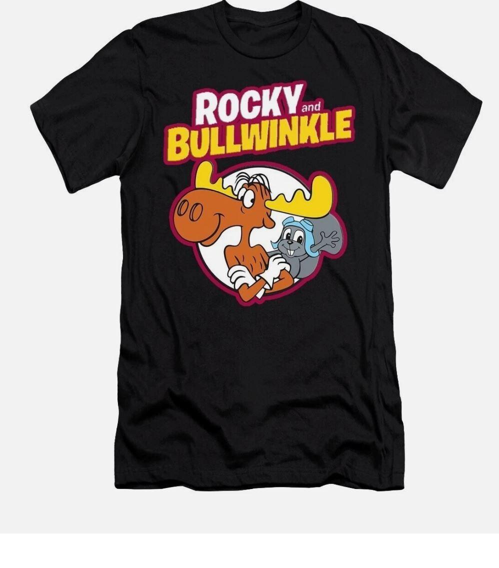 Rocky And Bullwinkle Greeting T-Shirt Cotton Tee XXXL