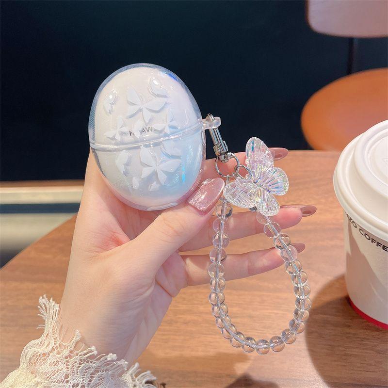 

Bluetooth Earphone Case for Huawei Freebuds 6 Yue Yan Earphone Protective Case 2025 New Huawei 6 Generation TPU Soft Case 6 Protective Case Huawei 6 Huawei Freebuds 6 White butterfly + chain