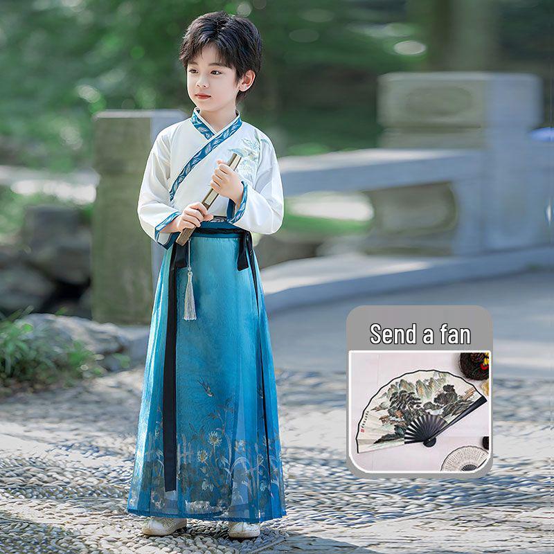 Boys' Autumn Ming Dynasty Style Hanfu: Ancient Chinese Tang Suit for Young Masters