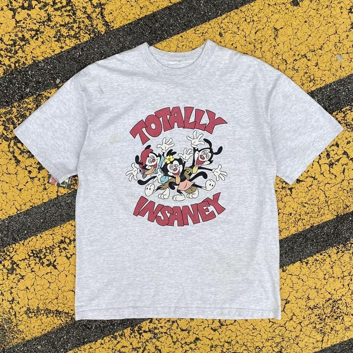 Retro 90s Animaniacs “Totally Insaney” Cartoon Funny Unisex Tee S-5XL M