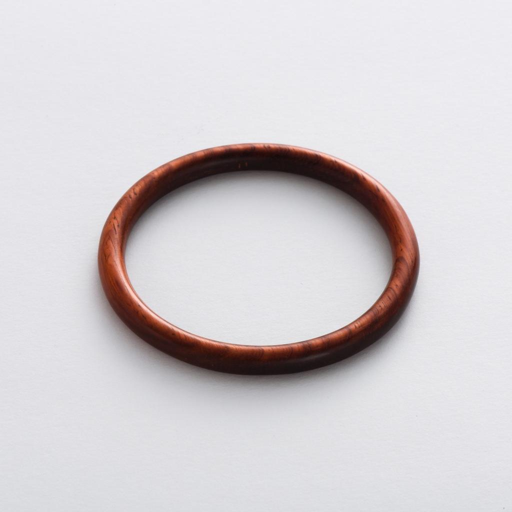 Chinese Style Personality Unique Retro Fashion Simple Black Red Sandalwood Thin Square Wood Grain Plain Ring Bracelet Women