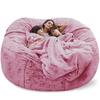 Plush Faux Fur Bean Bag Sofa - Available in 5FT, 6FT, and 7FT Sizes
