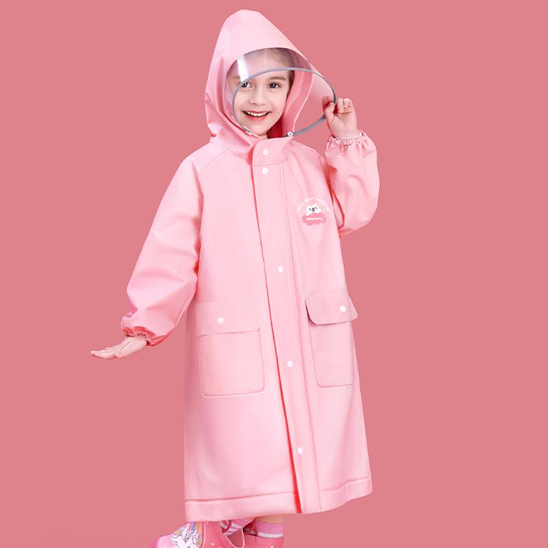 

Детский дождевик, многоразовый дождевик с позицией школьного ранца, для мальчиков и девочек, детский дождевик с рисунком XXL розовый