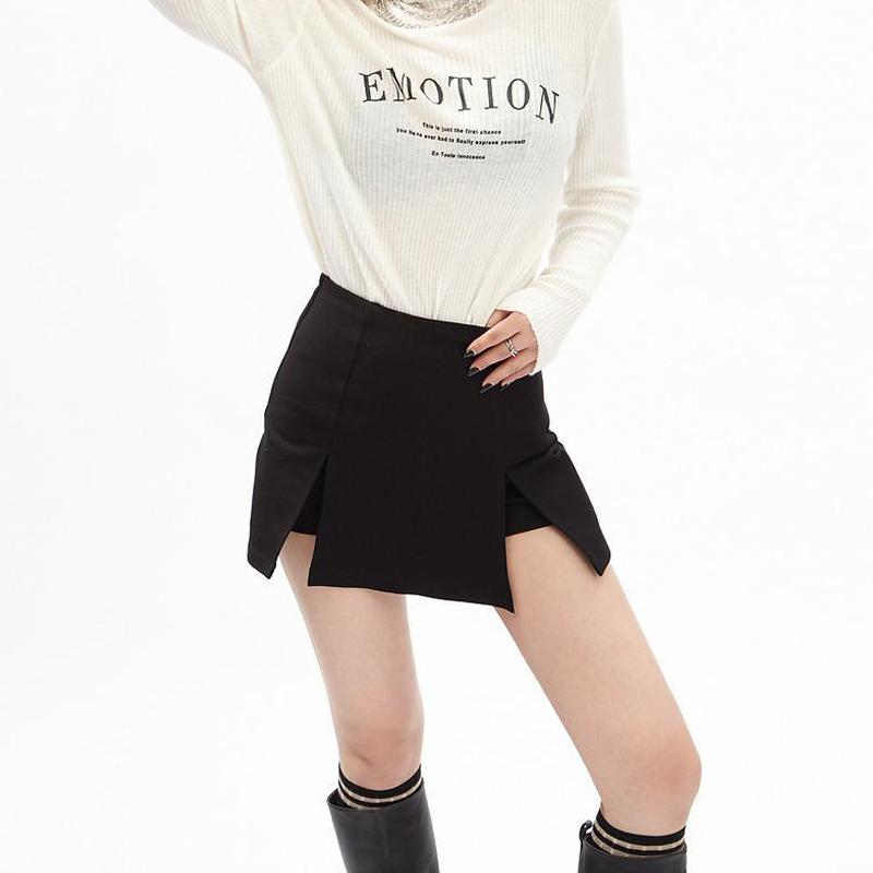 Sexy Split Skirts Women Black Fashionable Bodycon Ins All-match Streetwear Summer Female Asymmetrical Mini Sexy Korean Y2k