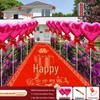 Outdoor Wedding Aisle Balloons - Double Happiness Yard Decorations