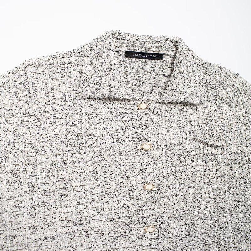 Fashion Style 2024 Autumn New Women's Sleeveless White with Lapel Knitwear Cardigan Top 6236105