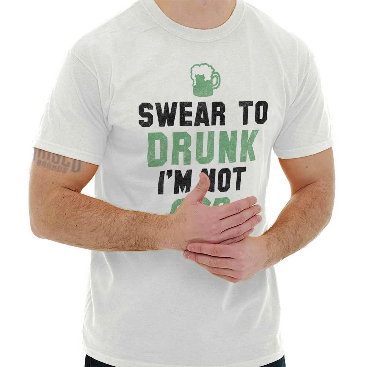 Beer Drinker Drunk Party Irish St Pattys Day Womens or Mens Crewneck T Shirt Tee M