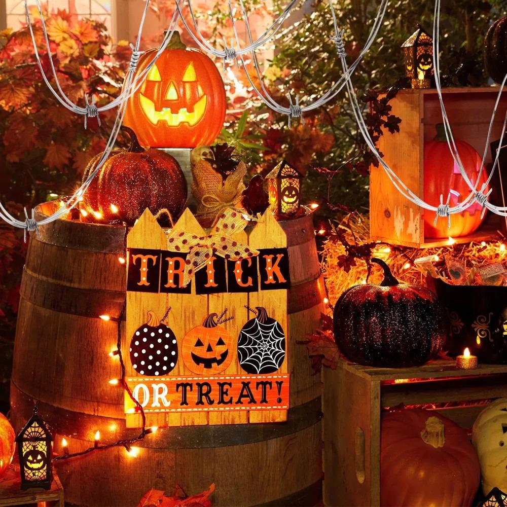 2 szt. symulowany drut kolczasty z PVC Party Halloween Prank Pole Druty kolczaste Dekoracja Halloween