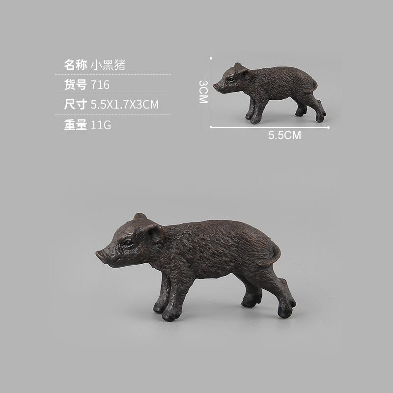 Simulation Livestock Mammal Model Toy Piglet Doll Static Home Ornament Animal Model A Variety Of Optional