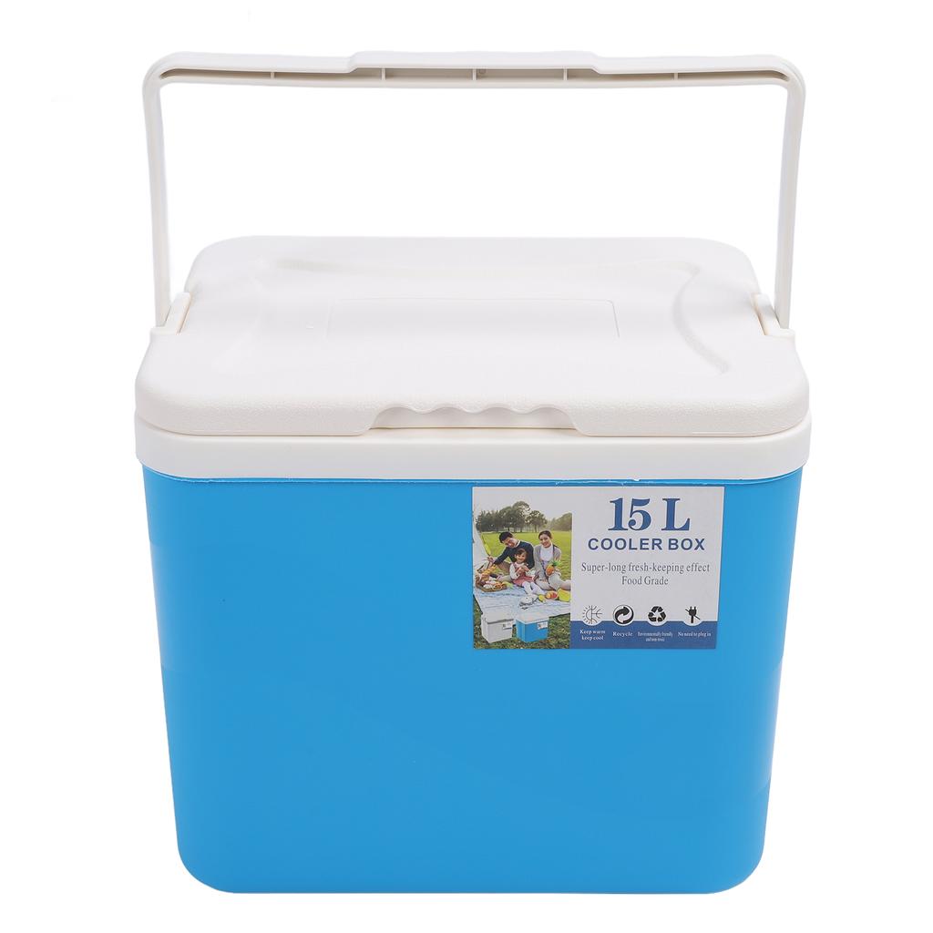 15L Insulated Portable Cooler Professional Lasting Cooling Insulation Hard Cooler Box for Outdoor