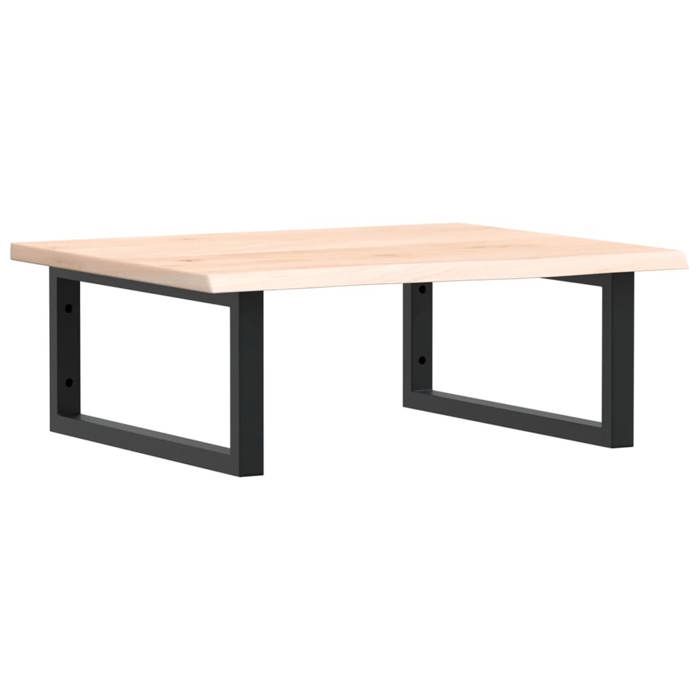 VidaXL Étagère de vasque murale acier et bois de chêne massif 3302593