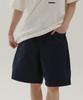 Konsenteu12 Bold Cotton Wide Half Pants Navy