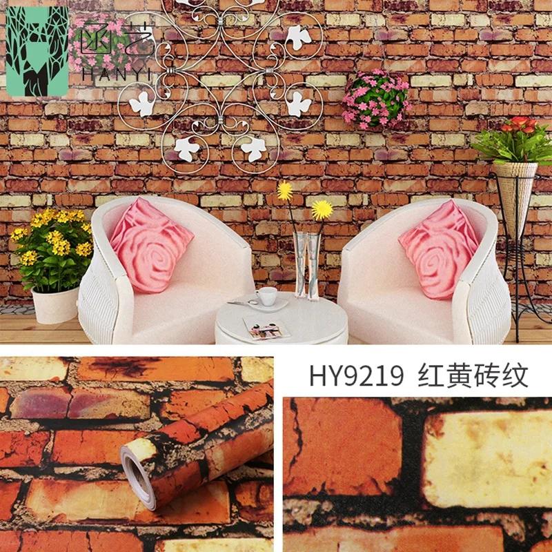 Heimdeko 3D Ziegelmuster PVC Selbstklebende Tapete Wohnzimmer Wanddekoration Tapete Restaurantdekoration