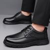 Men's Leather Shoes Flat Casual Shoes Male Footwear Soft Comfortable Black