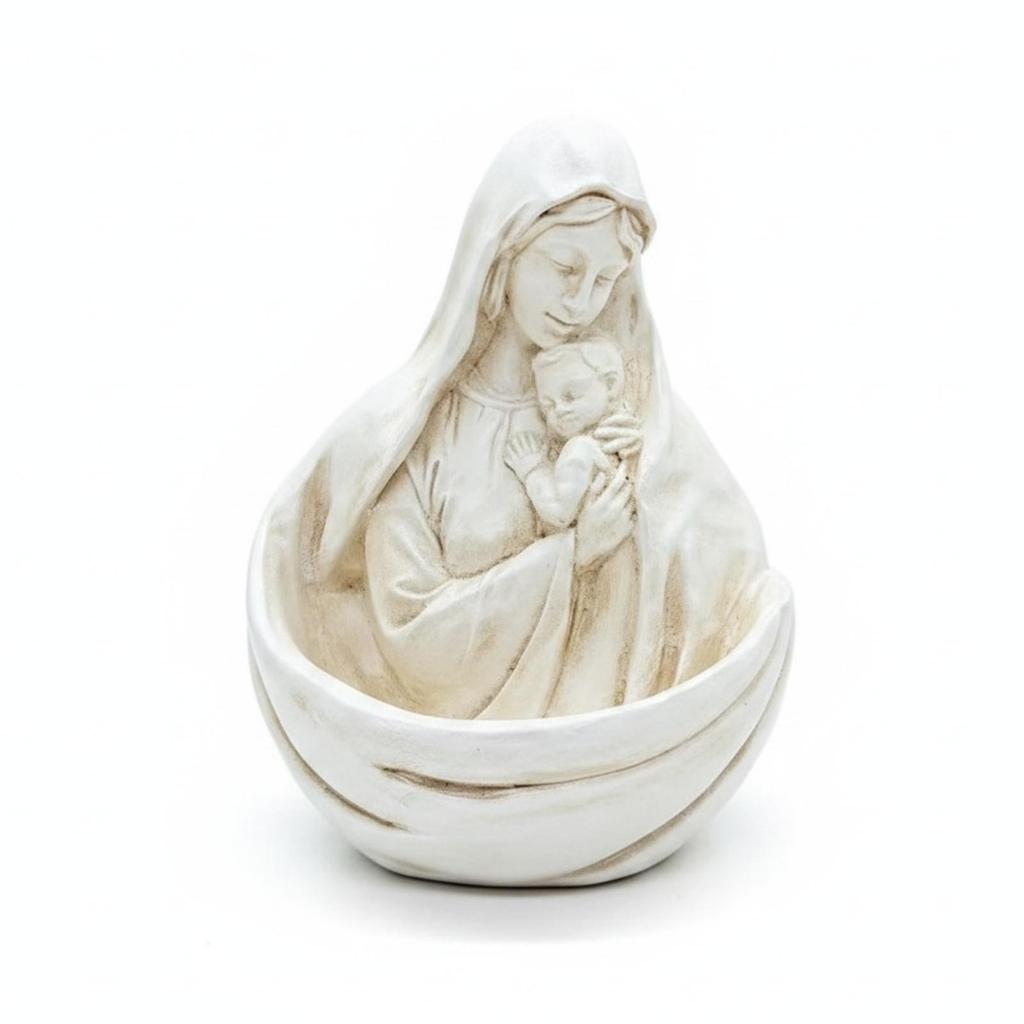 Mother and Child Figurine Resin Parent Offspring Statue White ParentChild Relationship Sculpture