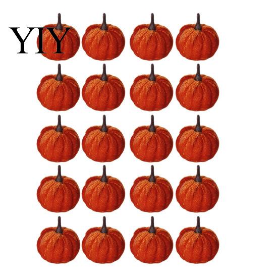 Plush Pumpkin Decor for Fall 20 PCS Velvet Decorative Ornaments, Multi-Color Artificial Harvest Pumpkins Home Mantel Table Shelf, Farmhouse