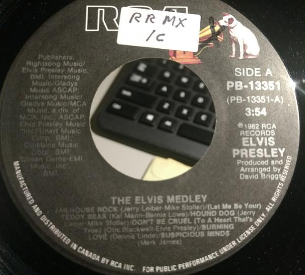 

7inch Record ELVIS PRESLEY The Elvis Medley PB13351 RCA 1982 Canada Rock Used