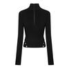 Off White Womens/Ladies Eyelets Mock Neck Top