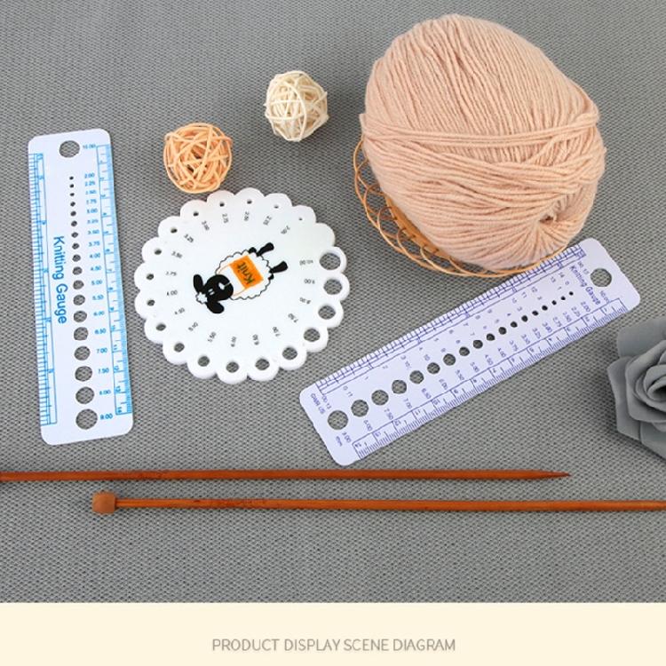 Knitting Needle Ruler Gauge Ruler Sewing Tools for Sewing Needle