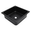 Single Bowl Bar Sink 13.8 X 13.8 X 4.7in Square Stainless Steel Kitchen Sink with 40mm Drain Hole for Caravan Food