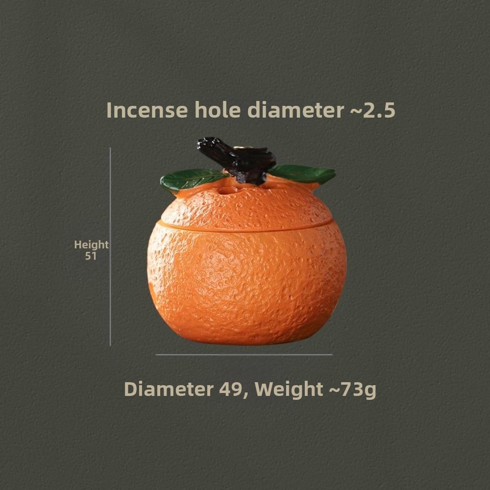 3D Orange Shape Incense Burner Creative Design Desktop Ornament New Ash Catcher Home Decor