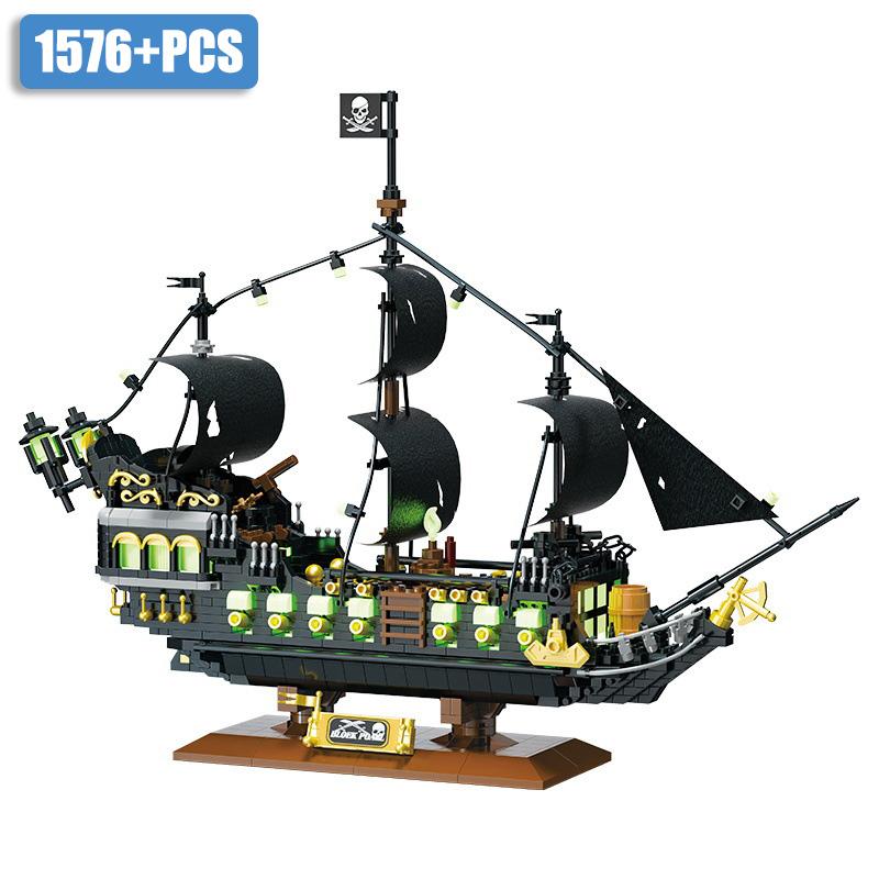 High-Quality Creative High-Quality Pirate High-Quality Ship High-Quality Caribbean High-Quality Ghost High-Quality Ship Tiny scale High-Quality