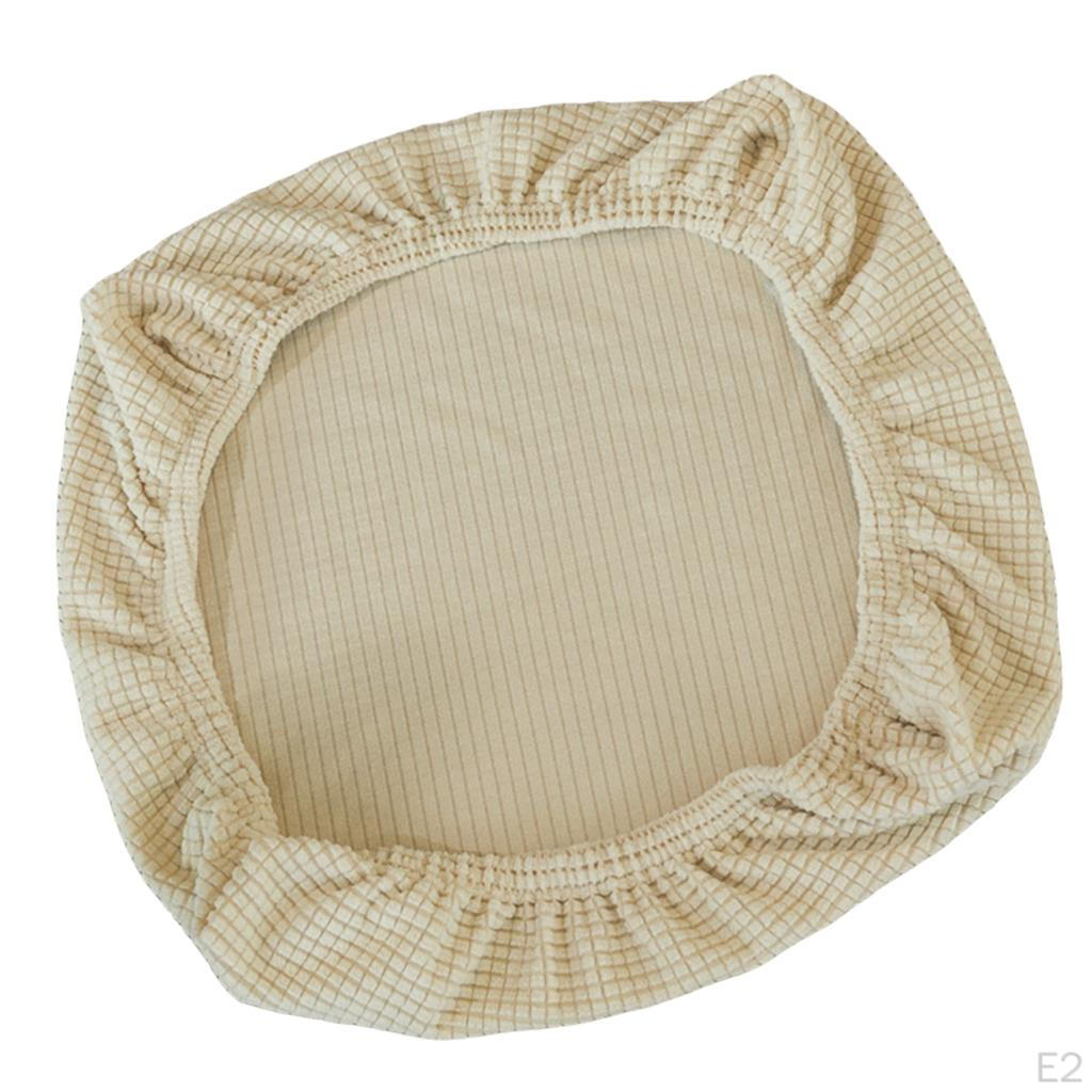 Stretch Non Slip Kitchen Dinner Seat Slipcovers Covers - Beige