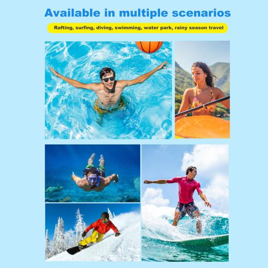 Waterproof Phone Pouch with Lanyard Touchscreen Clear Leakproof Kayaking Swimming Floating Universal 5-7.7