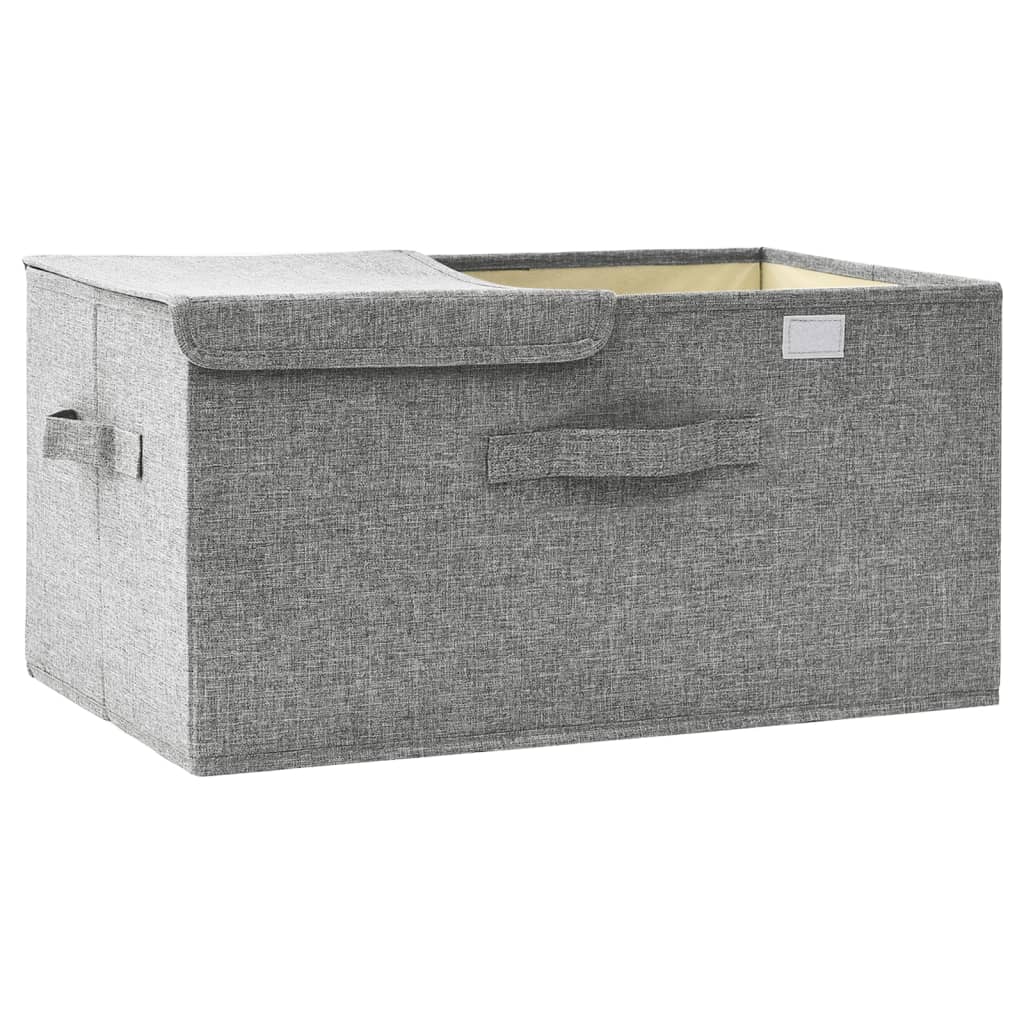 Storage Box Fabric 50 x 30 x 25 cm Gray