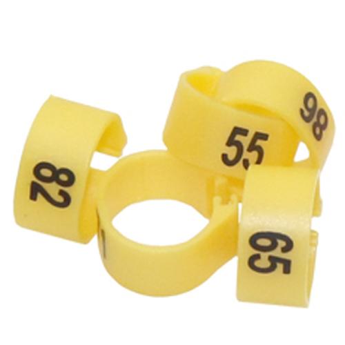 100 Pcs 12MM 14MM Bird Plastic Clip Rings Pigeon Colored Foot Ring No.1-100 For 10 Colors
