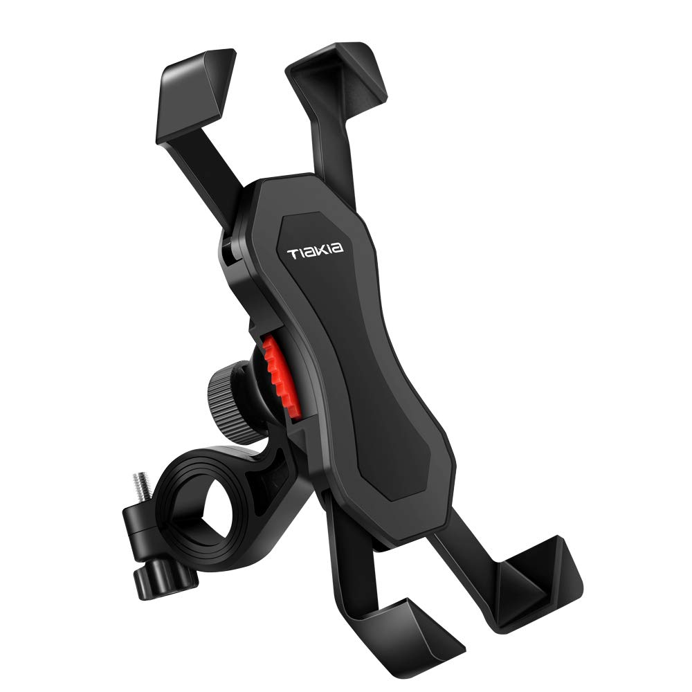 Tiakia Bicycle Smartphone Holder Smartphone Bicycle Holder for Road Cross Easy Smartphone Mount for Compatible with iPhone Android Adjustable Easy