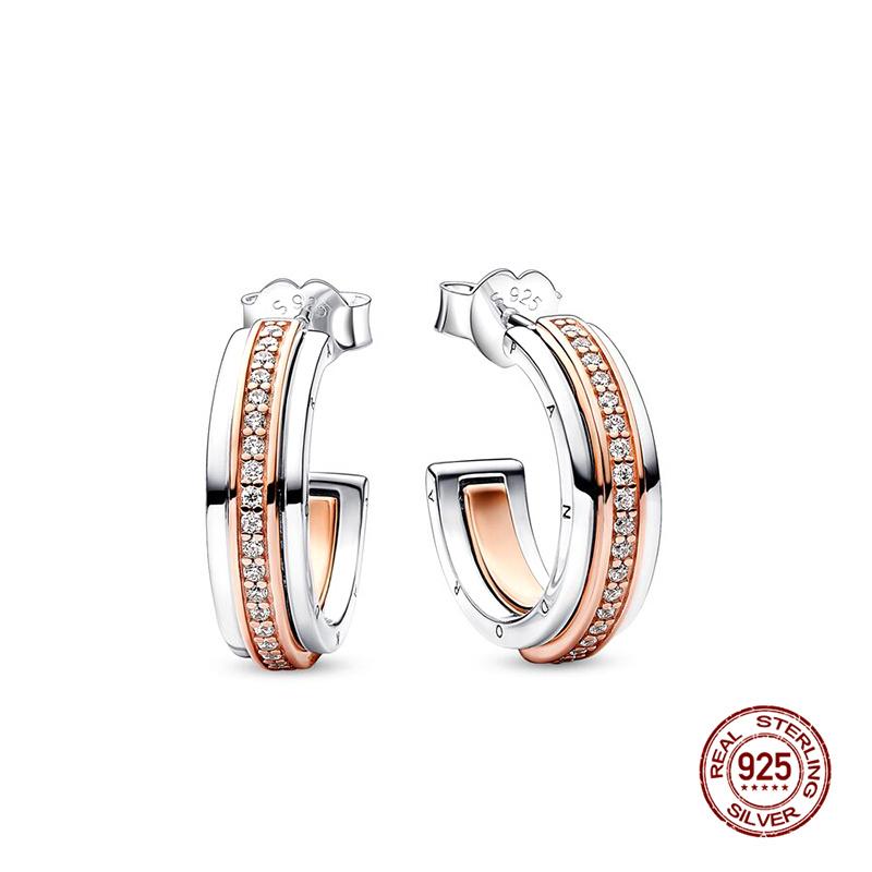 Copper Exquisite Sun & Moon Earrings Women Jewelry Luxury Gifts Original Design Lnfinity Heart Stud Earrings Fashion Jewelry