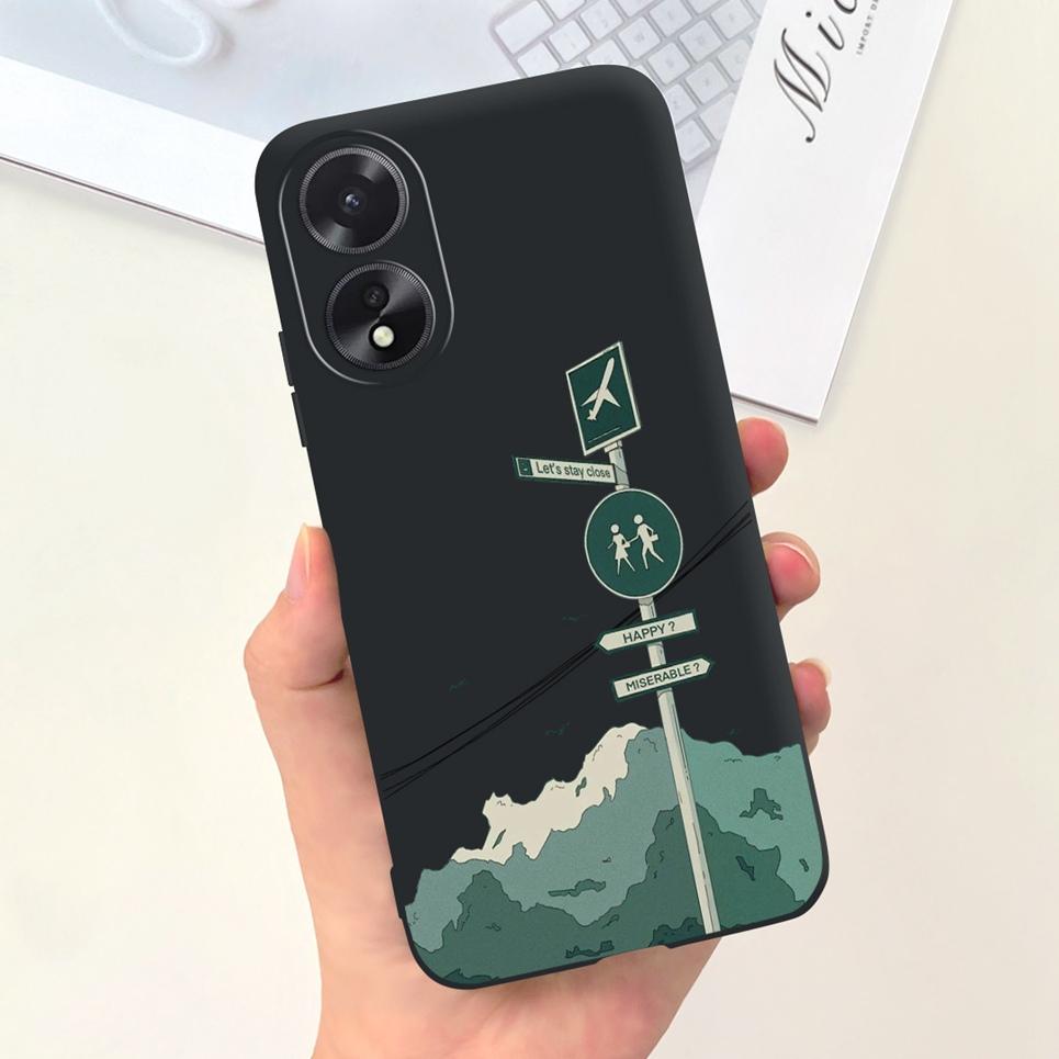 For OPPO A17 A17K Phone Case Flower Astronaut  Soft Silicone Matte Cover For Coque OPPOA17 OPPOA17K A 17 17K Fundas Shockproof