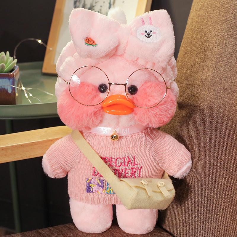 30cm Pato Plush Lalafanfan Duck Cute Stuffed Toys Yellow Duck Hug Flifan Duck Kawaii Plushes Animal Plushies Pillow Soft Toy