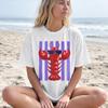 Cool Lobster Shirt, Funny Lobster Sunglasses Tee, Beach Vacation T-Shirt, Coastal Summer Graphic Tee, Seafood Lover Gift