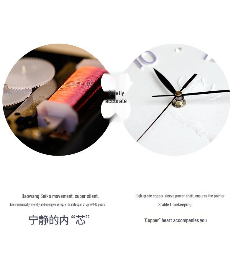 Minimalist Floral Hand-Painted Wall Clock