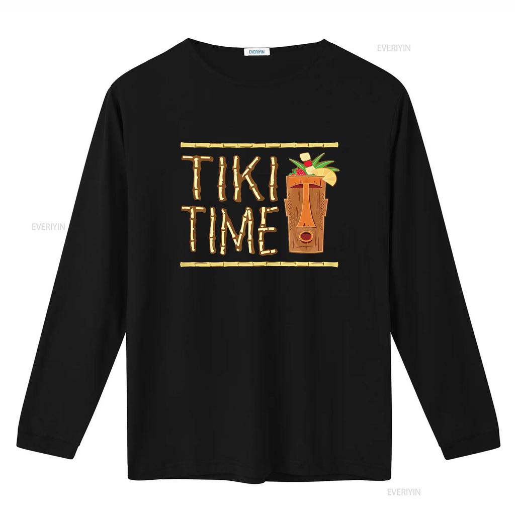 Retro Tiki Bar Design T Shirt vintage Washed Stylish designer clothes Stretched homme Unisex Casual Top For Everyday Wear