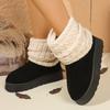 Fashion Snow Boots Women 2025 Winter New All-match Velvet Thickened Warm Waterproof Non-slip Fashion Platform Trifle