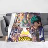 My Hero Academia Blankets Flannel Spring/Autumn  Multi-function Super Soft Throw Blankets for Home Car Bedspreads