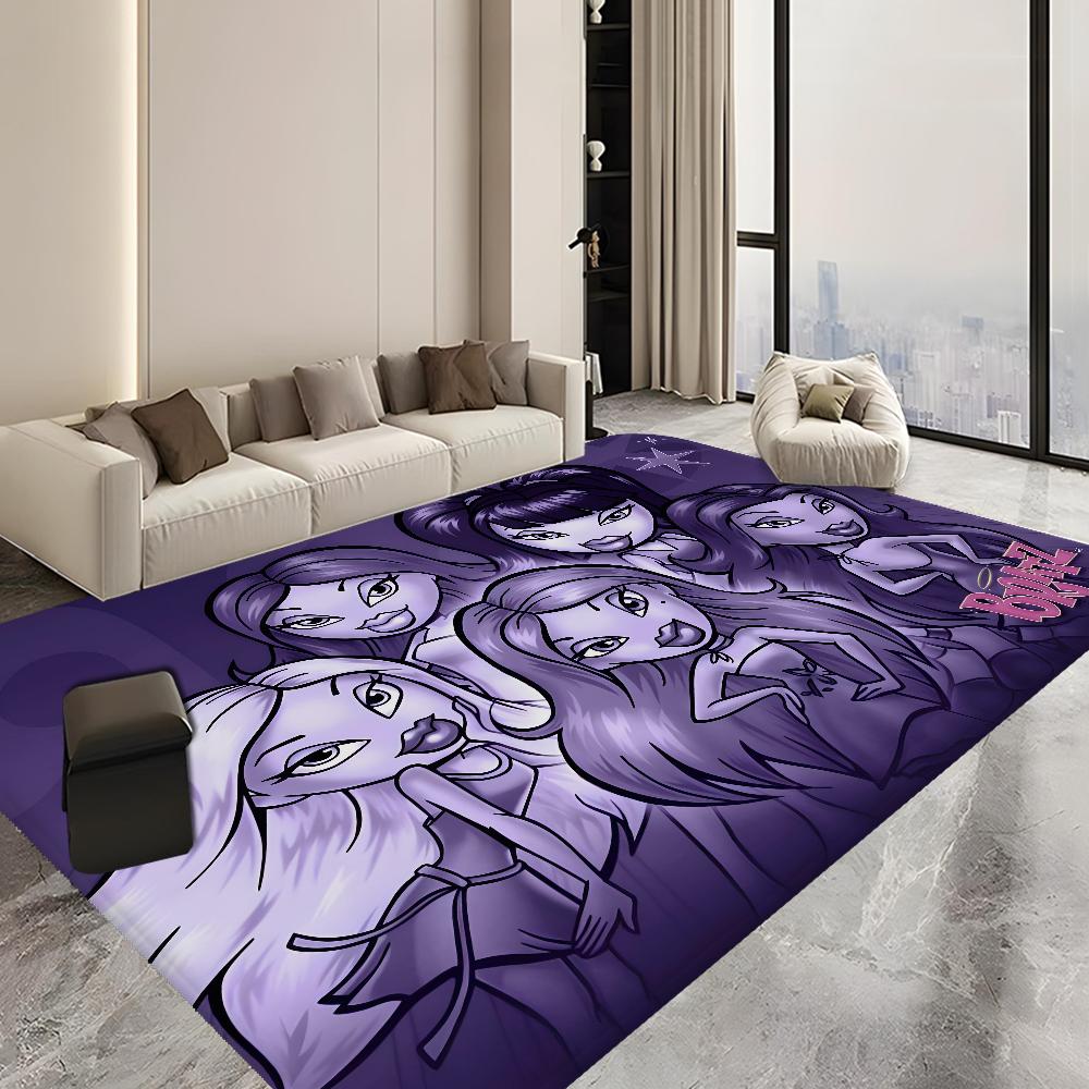 Lovely Bratz Cartoon Printed  Floor Mat Kids Room Bedroom Decoration Balcony Anti-Slip Doormat Living Room Welcome Rug
