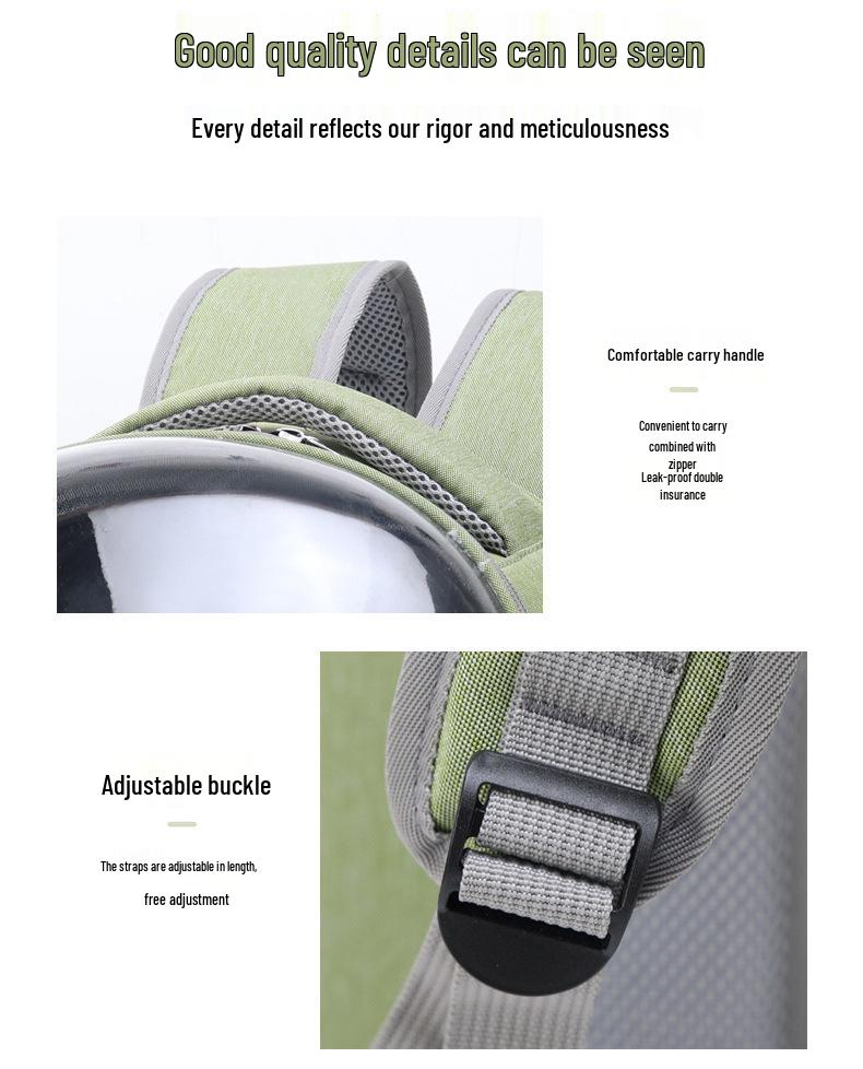 Tragbarer atmungsaktiver Raumkapsel-Haustierrucksack für Katzen und Hunde