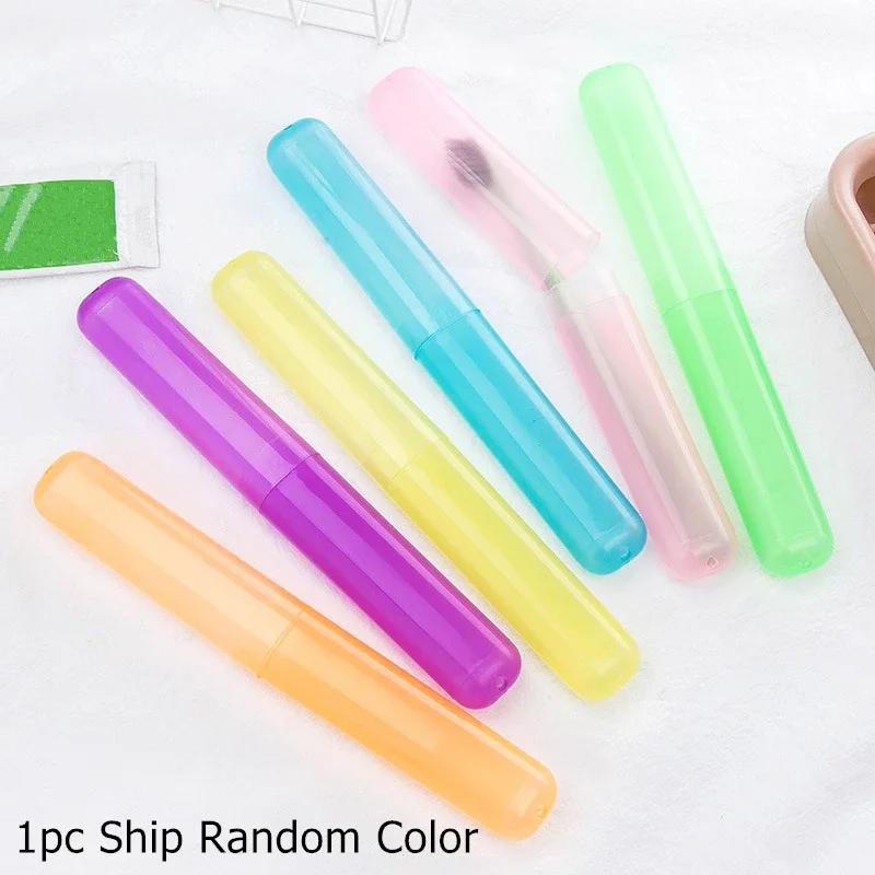 1Pc Travel Portable Toothbrush Holder Transparent Storage Box Case Practical Container Toothbrush Box Organizer Bathroom Tools