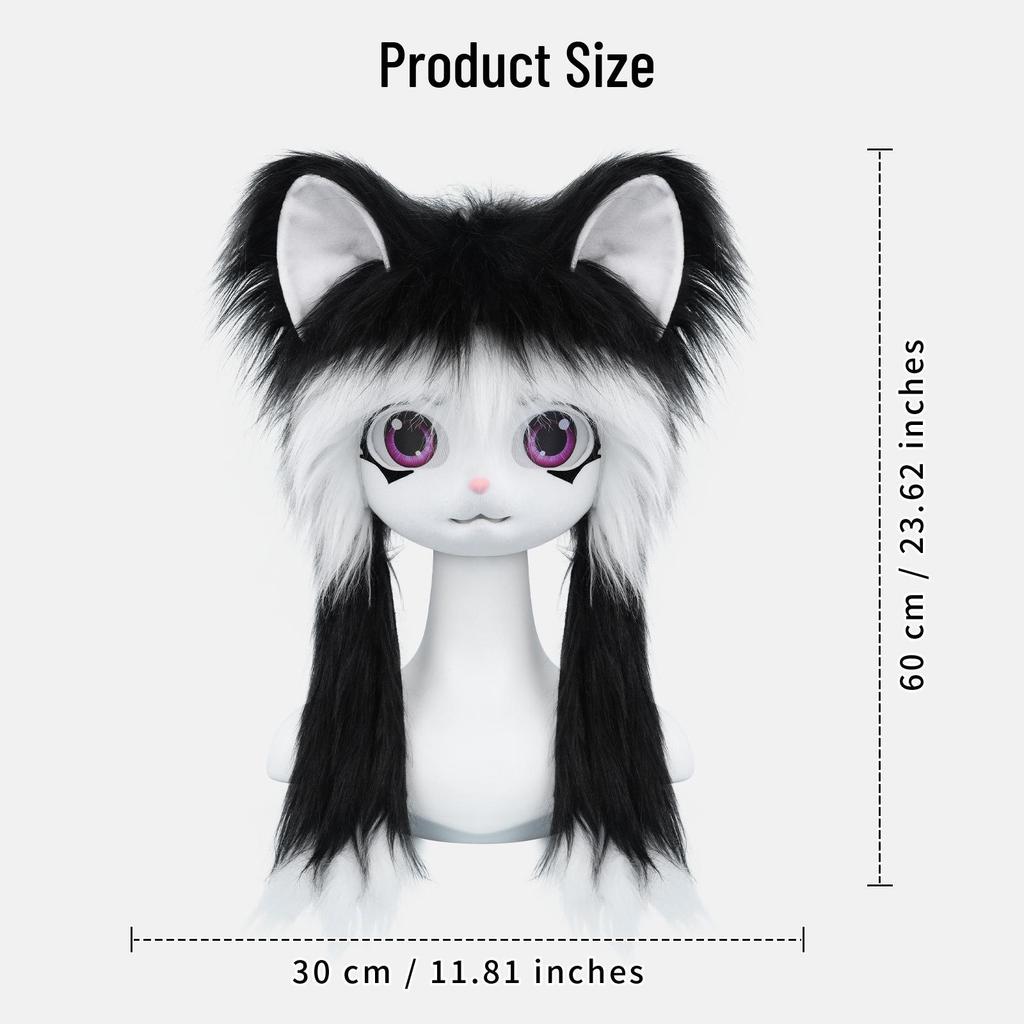 Kig Series Plush Animal Headwear: Cute Furry Lolita Costume