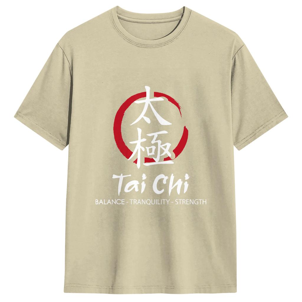 Vintage Tai Chi TShirts for Unisex O Neck 100 Cotton T Shirts Short Sleeve Tees Printing Clothes