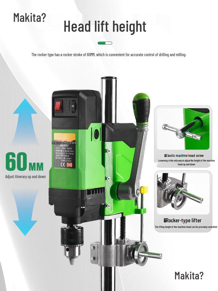 220V Industrial Mini Bench Drill Press: High-Precision, High-Power, Multi-Functional, Household Metabo