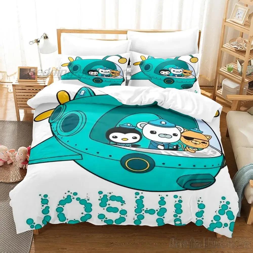 3D Print Anime Octonauts Kawaii Duvet Cover Set HD Comforter Cover for Kids Bedding Sets Bedclothes Bedroom Decor